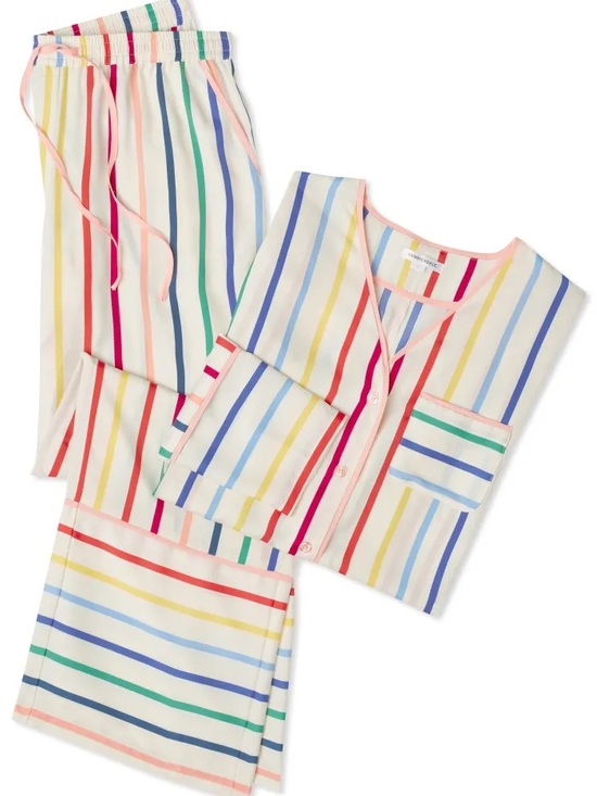 summersalt Other - Summersalt The Home Edit Cloud 9 Silky PJ Set Rainbow Stripe Size M